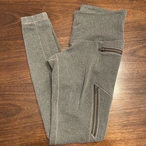 Athleta Gray Herringbone Leggings